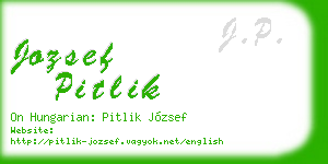 jozsef pitlik business card