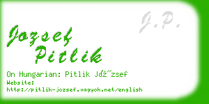 jozsef pitlik business card